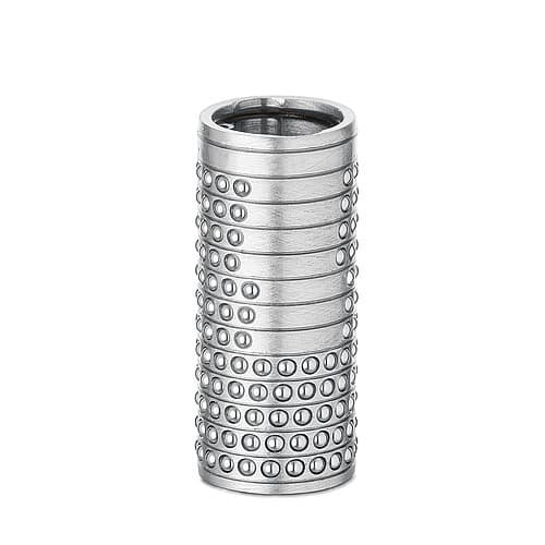 2060.65. Jaula de bolas con circlip y ranura de retencion, Aluminio